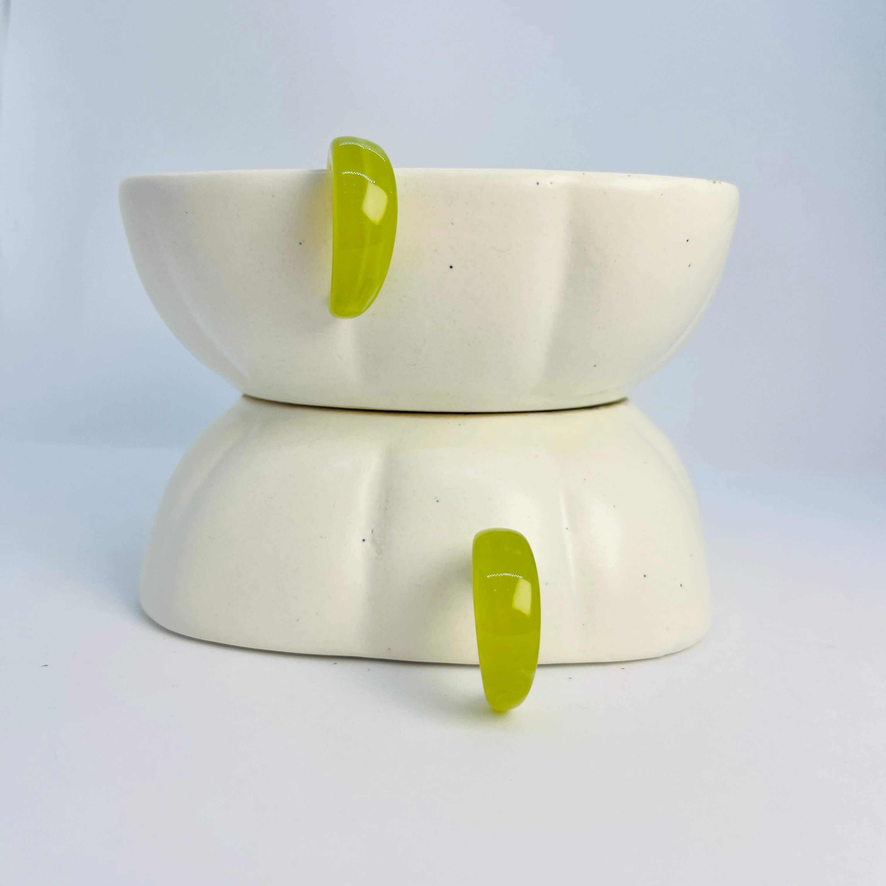 ACRYLIC NOT-SO-BIG BULGING HOOPS (GREEN) - SILVER