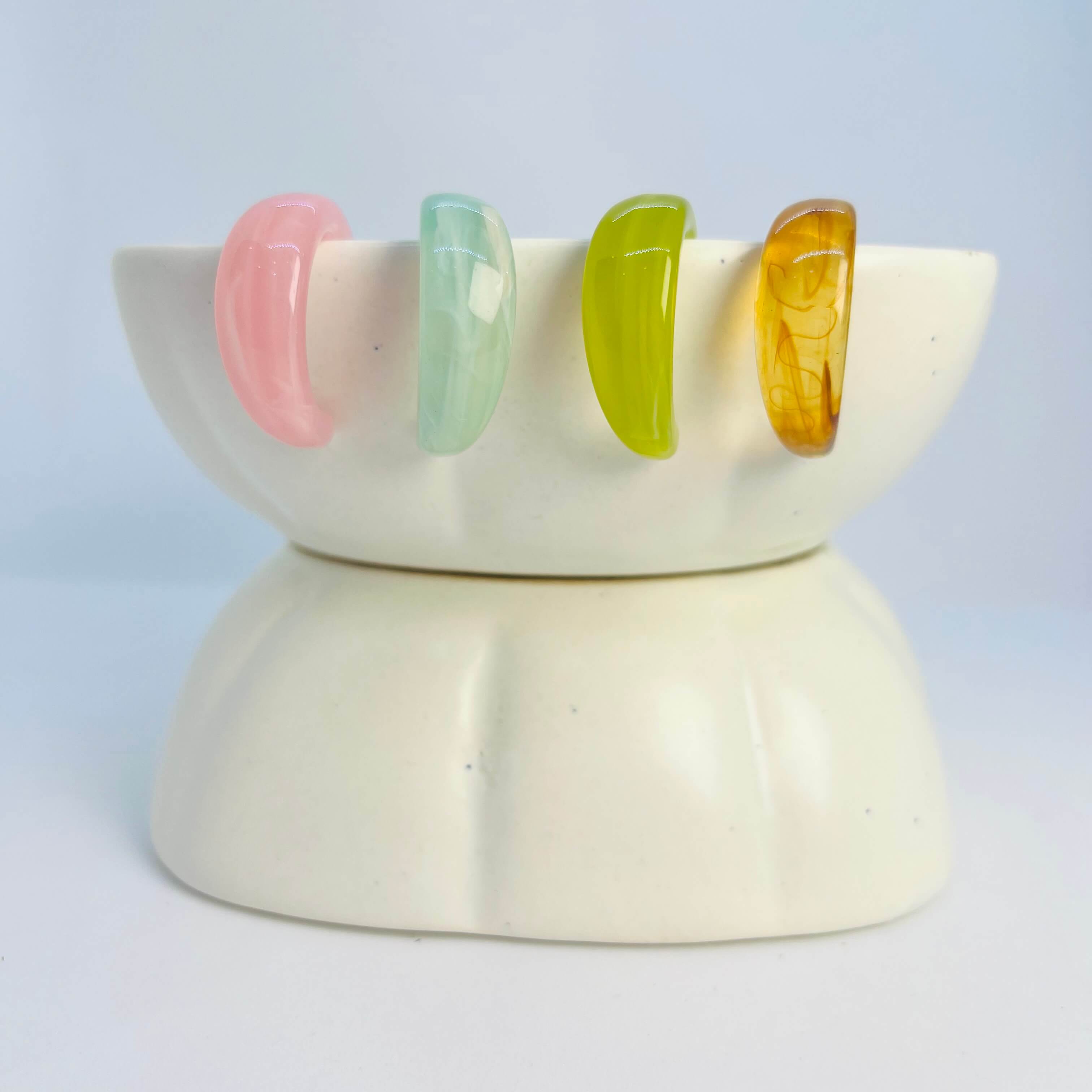 ACRYLIC NOT-SO-BIG BULGING HOOPS